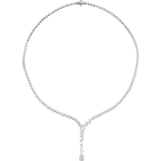 14K White or Yellow Gold  5 1/2 CTW Lab-Grown Diamond, Length  16 1/2 Necklace