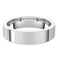 14k White gold Flat Wedding Band with Ice Finish , width 6 millimeters