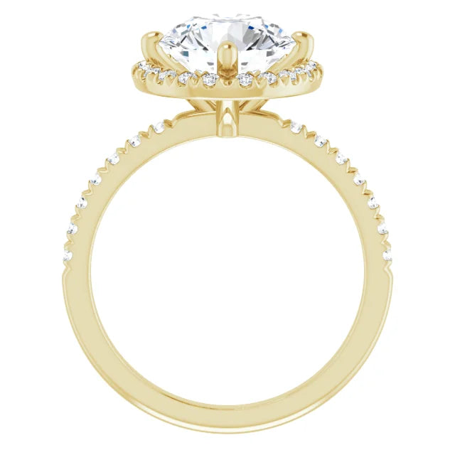 2.05 Carat Round Diamond Color G, Clarity SI1 Triple Excellent Solitaire Engagement Ring in 18k Yellow Gold