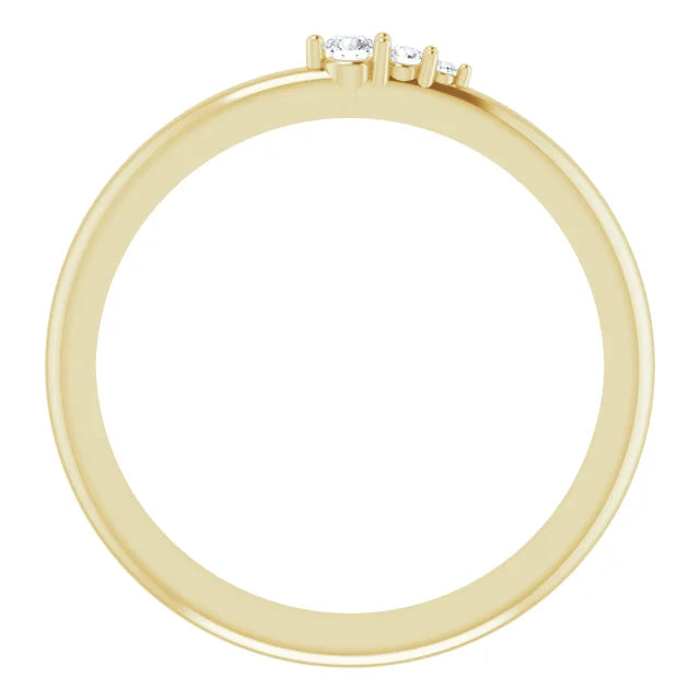 14K Yellow Gold .05 CTW Natural Diamond Graduated Stackable Ring