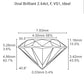 OVAL 2.64 Carat Lab Grown Diamond, Color F , Clarity VS1, LG321862776 Diamond Report- TRIPLE EXCELLENT
