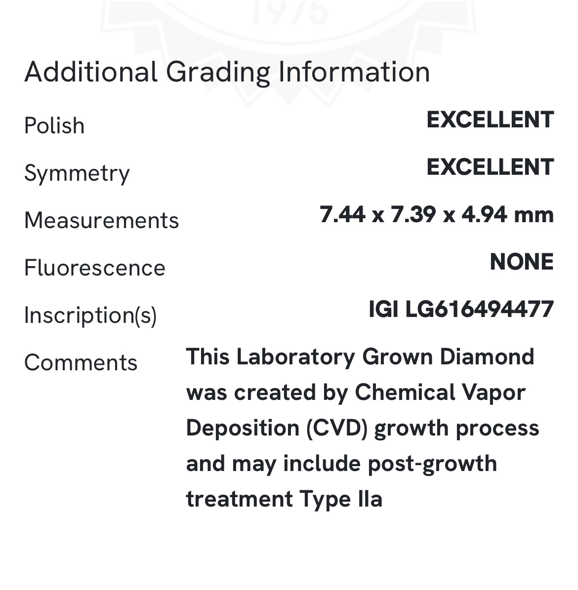2.09 Lab Cushion Cut Diamond , Color D , Clarity VVS2 Excellent and Excellent , Certificate IGI 616494477