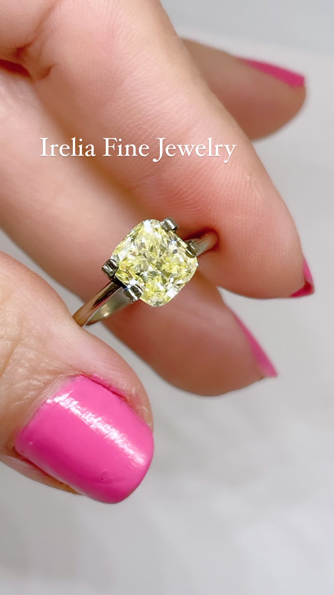 2.02 Carat Cushion Cut Diamond Color Fancy Intense Yellow , GIA Certified 5221382426