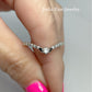 14K White Gold 1/5 CTW Natural Diamond Claddagh Contour Band or Stackable