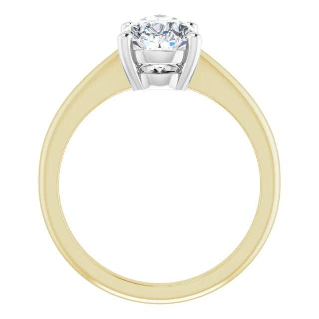 1.22 Carat Pear Shape Solitaire Lab Diamond Engagement Ring, Metal 14k Gold, Color D, Clarity VVS2