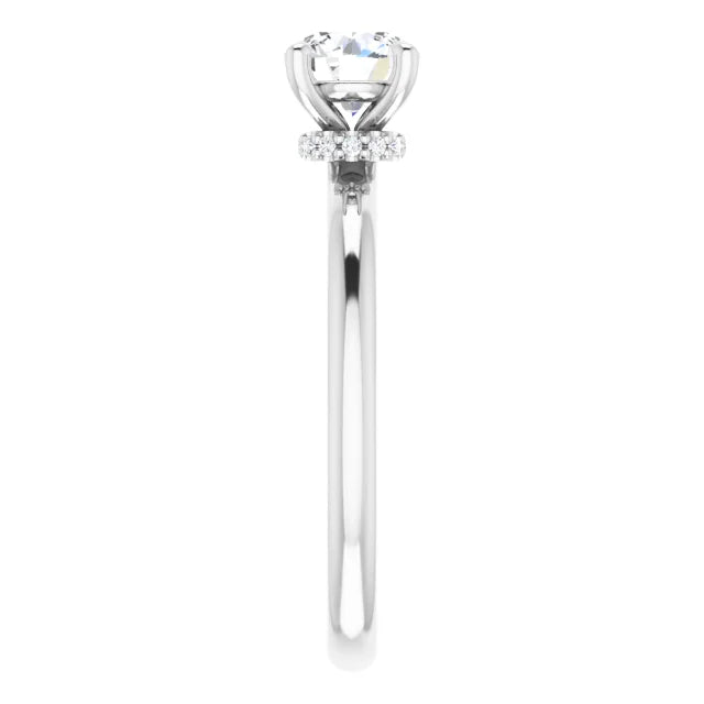 .70 Carat Round Diamond Color D, Clarity VS1 Solitaire Engagement Ring in 14k White Gold
