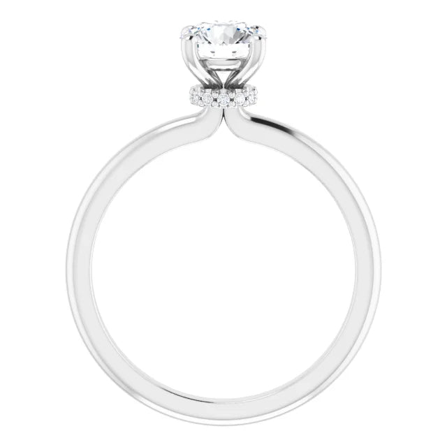 .70 Carat Round Diamond Color D, Clarity VS1 Solitaire Engagement Ring in 14k White Gold