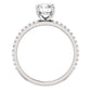 1.00 Carat Round Diamond H , VS1 , GIA Certified Round Pave Diamond Engagement Ring