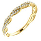 14K Gold 1/4 CTW Twisted Natural Diamond  Band
