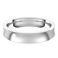 14k White Gold Concave Wedding Band , with Satin Finish, 4 mm