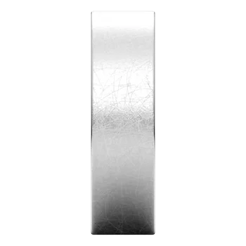 14k White gold Wedding Band with Ice Finish , width 6 millimeters