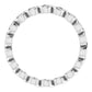 14k White Gold Infinity Design Natural Diamond Eternity Band, Ring Size 7