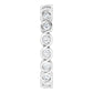 14k White Gold Infinity Design Natural Diamond Eternity Band, Ring Size 7