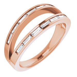 14k Rose Gold 1/3 CTW Natural Diamond Ring with Negative Space