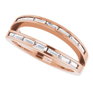 14k Rose Gold 1/3 CTW Natural Diamond Ring with Negative Space