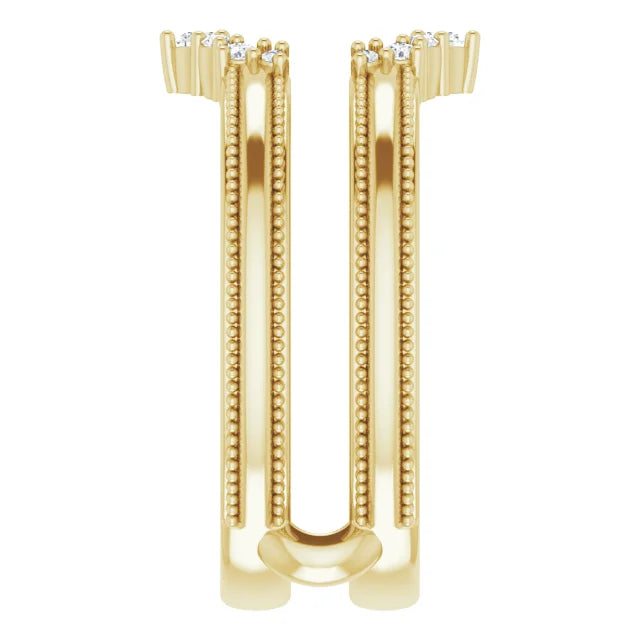 14K Yellow 1/6 CTW Natural Diamond Ring Guard