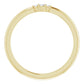 14K Yellow Gold .03 CTW Natural Diamond Wedding Band or Stackable Ring