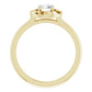 1.00 Carat Round Diamond Colo H , Clarity SI2 Solitaire Engagement Ring in 18k Yellow Gold