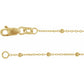 14K Gold Yellow 1.7 mm Cable Chain with Faceted Beads - available in 16 to 24 inches