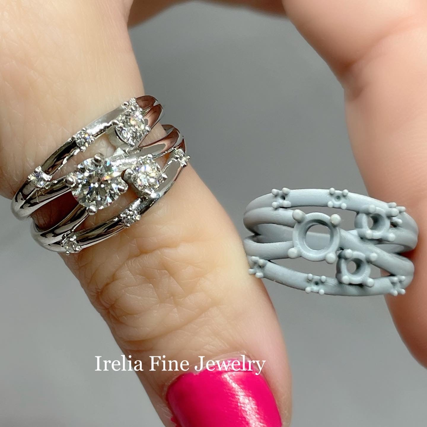Redesign Engagement Ring & Band to Custom Create a Ring Hand Ring
