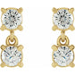 14k Yellow Gold 1/5 Carat Lab Grown Diamond Earrings