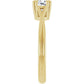 18k Yellow Gold  Petite Solitaire with .72 Carat CUSHION Lab Diamond Color D , VVS2, Excellent , Excellent