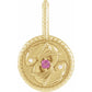 14k Yellow Gold Diamond and Gemstone Zodiac Pendants