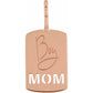 14k Gold Boy Mom Pendant , comes in 14k White , Yellow and Rose Gold