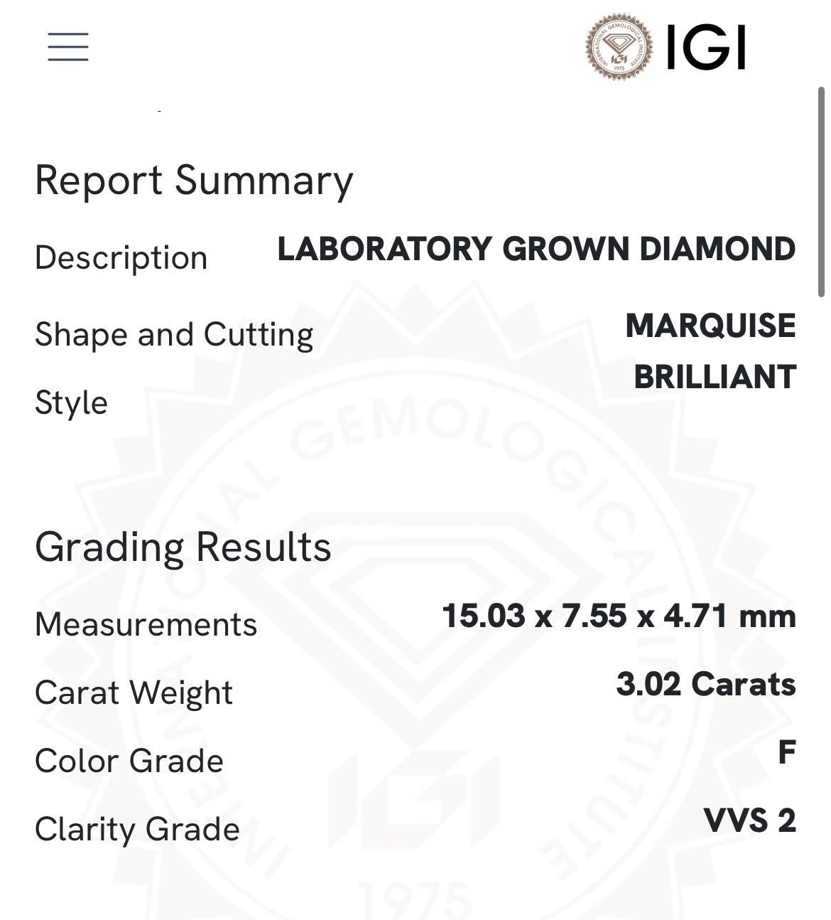 Custom Order - 18k Gold Milgrain Solitaire with Milgrain Edges center Lab Diamond Center