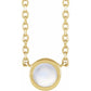 14K Yellow Gold Natural Rainbow Moonstone Cabochon, comes with 14k Yellow gold adjustable chain