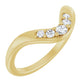 14K Yellow Gold Soft Curve with 1/6 Carat in Diamonds - Size 7