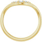 14K Yellow Gold Soft Curve with 1/6 Carat in Diamonds - Size 7