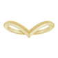 14K Gold V Shape Milgrain Wedding Band or Stackable