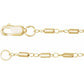 14K Yellow 1.7 mm Satellite Bar Cable 18" Chain