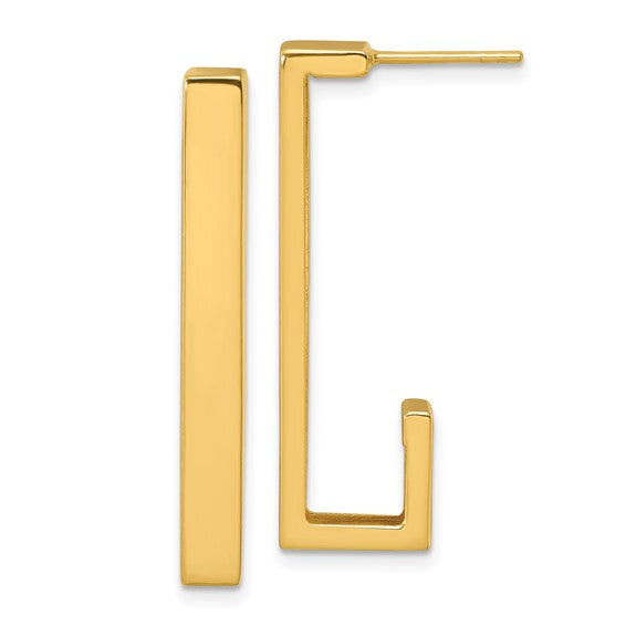 14k Yellow Gold Geometric Earrings