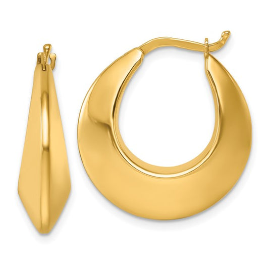 14k Yellow Gold geometric earrings