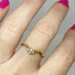 14K Yellow Gold .07 ct Marquise with Filagree Contour Band or Stackable