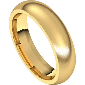 10k Yellow Gold Classic Band , width 5 millimeters