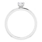 Platinum Petite Solitaire with .25 Carat Round Lab Diamond Color F+