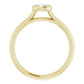 18k Yellow Gold Petite Solitaire with .33 Carat Round Lab Diamond Color F+