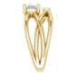 Customizable Collection : Bypass Emerald Cut Lab Diamond 14k Yellow Gold - MADE TO ORDER