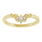 14K Yellow Gold .07 ct Marquise with Filagree Contour Band or Stackable