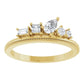14K Yellow Gold 3/8 CTW Natural Diamond Stackable Ring - Size 7