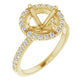 Bring your Own Gem Collection : 18k Yellow Gold Halo