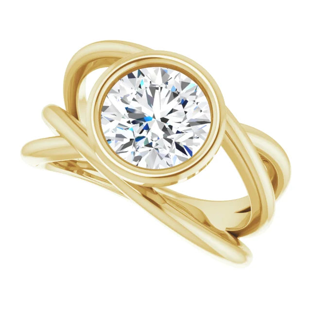 14k Yellow Gold Custom Ring with 2.50 Carat Diamond