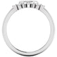 14K White Gold 1/5 CTW Natural Diamond Contour Band or Stackable