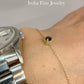 14k Yellow Gold Natural Blue Sapphire with 4 mm Gemstone - Solitaire Bracelet