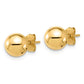 14k Yellow Gold Size 8 mm Ball Stud Earrings