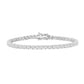 14k White Gold 7 Carat Lab Diamond Bracelet