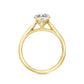 2.00 Carat Oval Lab Diamond Engagement Ring , set in 14k Yellow Gold